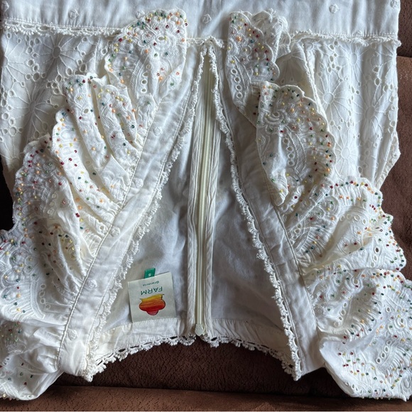 FARM Rio White Eyelet Dress with Ruffles - Picture 3 of 4
